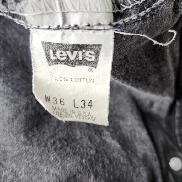 Men's Levis SilverTab Loose Jeans W36 L34 Black Denim Y2K - Picture 6 of 9